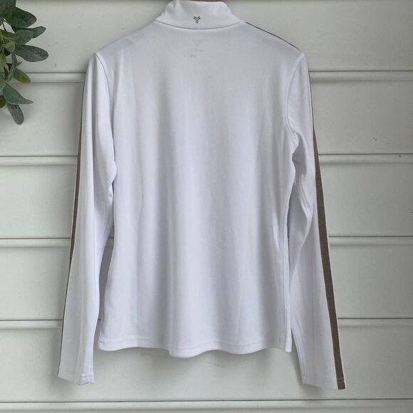 FERA Women's 1/4 Zip Pullover Skiwear Metallic Trim Apres -Ski Long Sleeve Top W - Picture 6 of 12